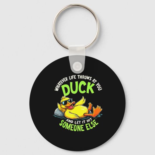 Funny Duck Graphic Tees Men Women Teens Funny Quot Sleutelhanger (Voorkant)