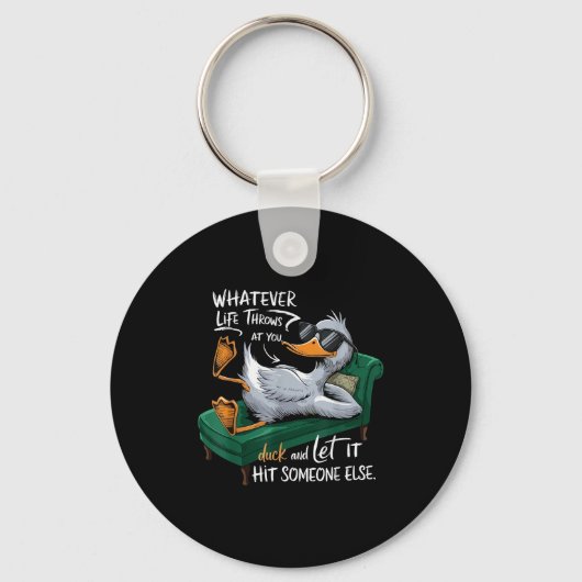 Funny Duck Graphic Tees Men Women Teens Funny Quot Sleutelhanger (Voorkant)