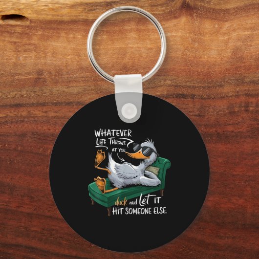 Funny Duck Graphic Tees Men Women Teens Funny Quot Sleutelhanger (Voorkant)