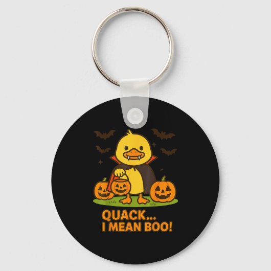 Funny Duck Halloween Costume – Quack I Mean Boo Qu Sleutelhanger (Voorkant)