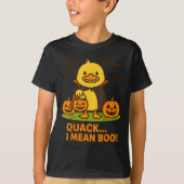 Funny Duck Halloween Costume – Quack I Mean Boo Qu T-shirt (Voorkant)