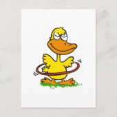 Funny duck hoepel | Achtergrondkleur kiezen Briefkaart (Voorkant)