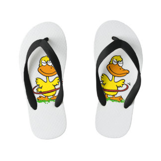 Funny duck hoepel | Achtergrondkleur kiezen Kinder Teenslippers