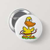 Funny duck hoepel | Achtergrondkleur kiezen Ronde Button 5,7 Cm (Voorkant /achterkant)