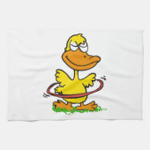 Funny duck hoepel | Achtergrondkleur kiezen Theedoek (Horizontaal)