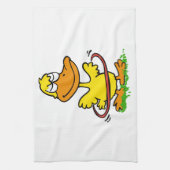 Funny duck hoepel | Achtergrondkleur kiezen Theedoek (Verticaal)
