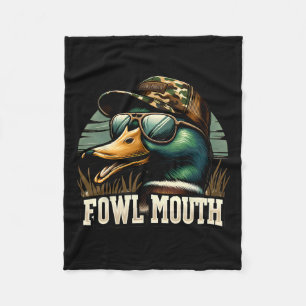 Funny Duck Hunter Shirt Vogel Mond Eend Jacht Go Fleece Deken