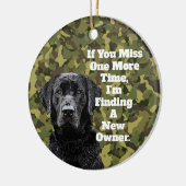Funny Duck Hunting Black Lab Camo Kerstmis Keramisch Ornament (Links)