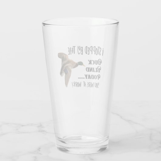 Funny Duck Hunting Blind Mallard Quote Glas (Achterkant)