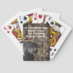 Funny Duck Hunting Chocolate Lab Camo-kaarten Pokerkaarten