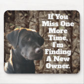 Funny Duck Hunting Chocolate Lab Camo Muismat (Voorkant)