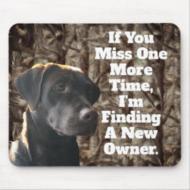 Funny Duck Hunting Chocolate Lab Camo Muismat