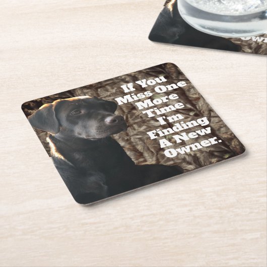 Funny Duck Hunting Chocolate Lab Camo Onderzetter (Schuin)