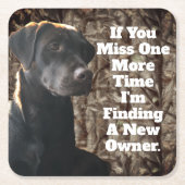 Funny Duck Hunting Chocolate Lab Camo Onderzetter (Voorkant)