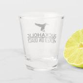 Funny Duck Hunting Duckaholic Shot Glas (Achterkant)