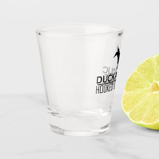 Funny Duck Hunting Duckaholic Shot Glas (Links)