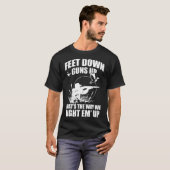 Funny Duck Hunting Feet Downs Gunss Bovenste Hunte T-shirt (Voorkant volledig)