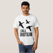 Funny Duck Hunting I Call Shotgun T-shirt (Voorkant volledig)