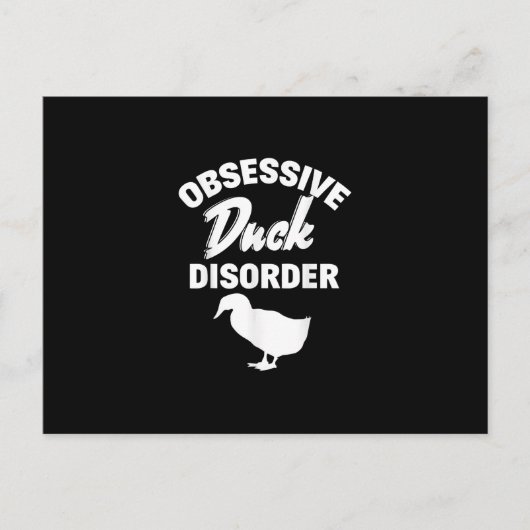 Funny Duck Hunting Odd Obsessief Duck Disorder Briefkaart (Voorkant)