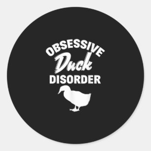 Funny Duck Hunting Odd Obsessief Duck Disorder Ronde Sticker