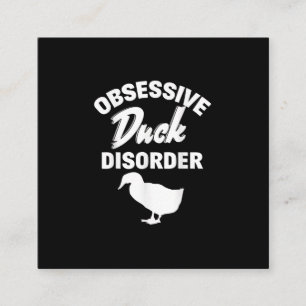 Funny Duck Hunting Odd Obsessief Duck Disorder Vierkante Visitekaartje