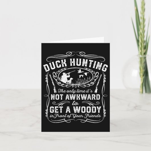 Funny Duck Hunting Woodie Hunter Friends G Kaart (Voorkant)