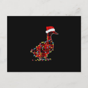 Funny Duck Kerstlight Red Pset Matching Briefkaart