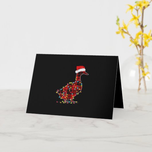 Funny Duck Kerstlight Red Pset Matching Kaart (Gele Bloem)