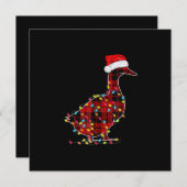 Funny Duck Kerstlight Red Pset Matching Kaart (Voorkant / Achterkant)