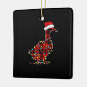 Funny Duck Kerstlight Red Pset Matching Keramisch Ornament (Links)