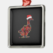 Funny Duck Kerstlight Red Pset Matching Metalen Ornament (Links)