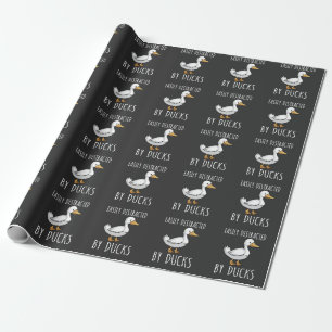 Funny Duck Lover Bird die Fan observeert Cadeaupapier