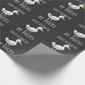 Funny Duck Lover Bird die Fan observeert Cadeaupapier (Hoek)