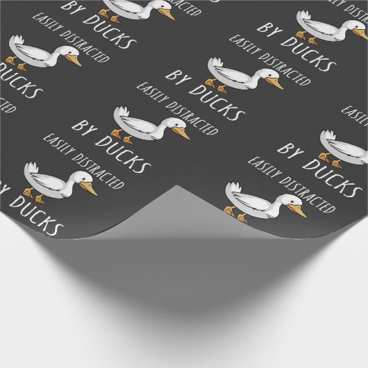 Funny Duck Lover Bird die Fan observeert Cadeaupapier (Hoek)