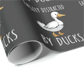 Funny Duck Lover Bird die Fan observeert Cadeaupapier (Rol Hoek)