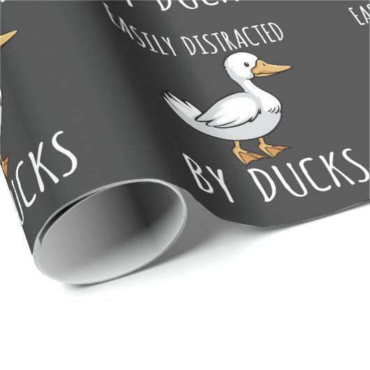 Funny Duck Lover Bird die Fan observeert Cadeaupapier (Rol Hoek)