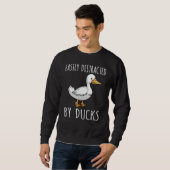 Funny Duck Lover Bird die Fan observeert Trui (Voorkant volledig)