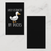 Funny Duck Lover Bird die Fan observeert Visitekaartje (Voorkant / Achterkant)