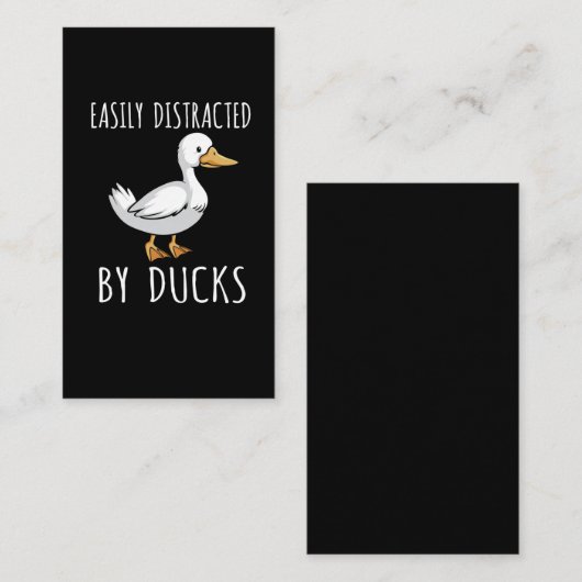 Funny Duck Lover Bird die Fan observeert Visitekaartje (Voorkant / Achterkant)