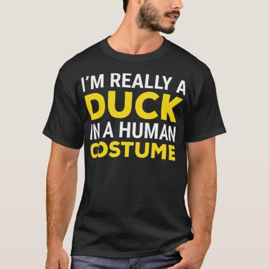 Funny Duck Lovers Human Costume Cool Ducks dog can T-shirt (Voorkant)