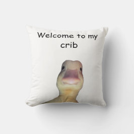 Funny Duck Meme – “Welcome to My Crib” Cute Animal Kussen