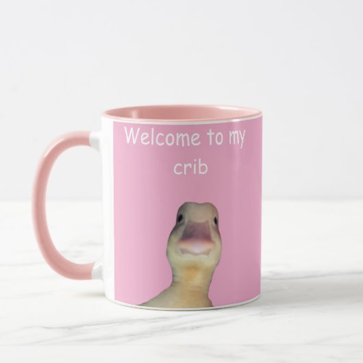 Funny Duck Meme – “Welcome to My Crib” Cute Animal Mok (Links)