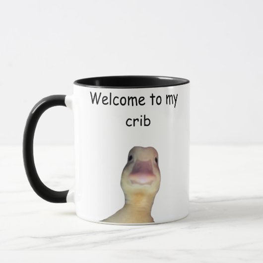 Funny Duck Meme – “Welcome to My Crib” Cute Animal Mok (Links)