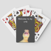 Funny Duck Meme – “Welcome to My Crib” Cute Animal Pokerkaarten (Achterkant)