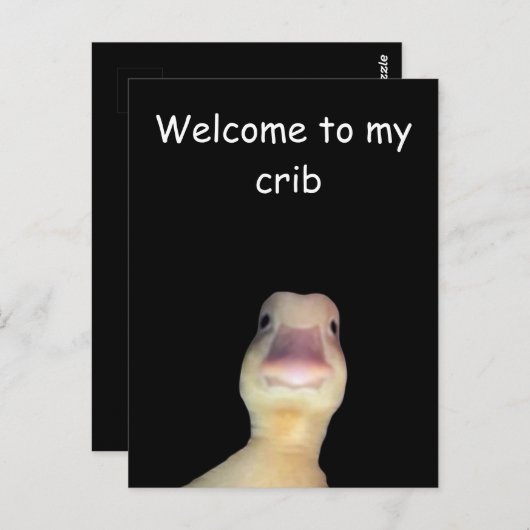 Funny Duck Meme: Welkom bij My Wieg Duck Briefkaart (Voorkant / Achterkant)