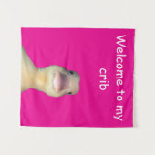 Funny Duck Meme: Welkom bij My Wieg Duck Wandkleed (Voorkant (horizontaal))