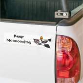 Funny Duck op een Cow-Cartoon Bumpersticker (Op Truck)