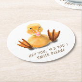 Funny Duck Paper Onderzetter Smile - Aangepaste te (Gebogen)