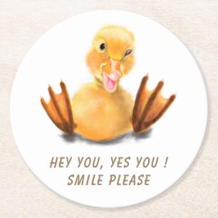 Funny Duck Paper Onderzetter Smile - Aangepaste te