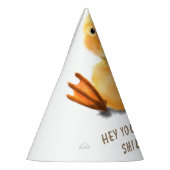 Funny Duck Paper Party Pet Smile - Aangepaste teks Feesthoedjes (Links)